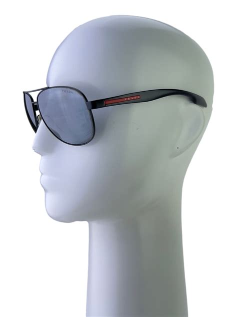 prada sunglasses model no sps53p|PRADA Aviator Sunglasses SPS 53P Black .